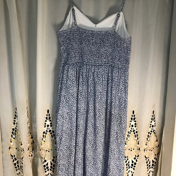 Angashion  Cute Summer Bohemian Spaghetti Strap Button Down Swing Midi Dress XL - Picture 9 of 12